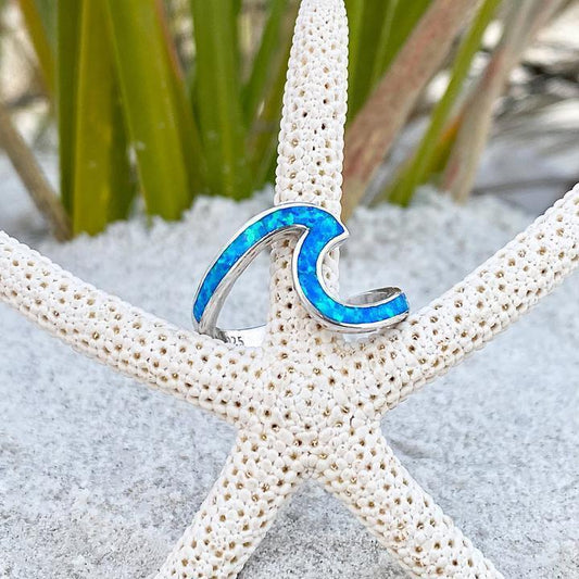 Zilveren Zee Golf Ring - Ondina