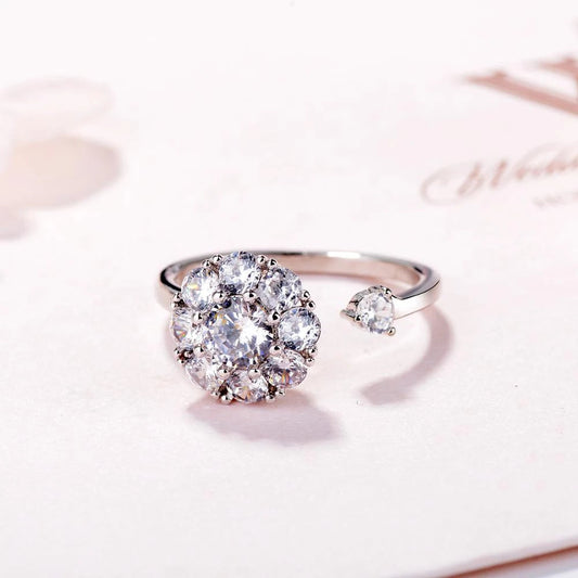 GRATIS | Verstelbare 925 Silver Crystal Ring