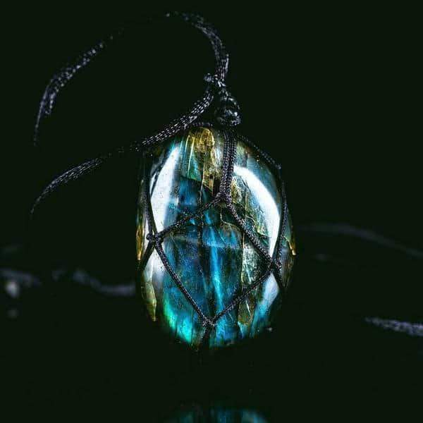 Mystieke Labradoriet Drakenhart Ketting - Aris