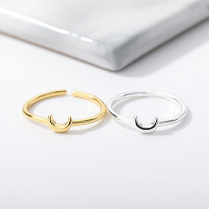 Minimalistische Halvemaan Ring - Nova