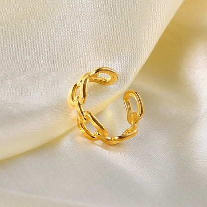 Gedraaide Schakel Open Ring - Nexa