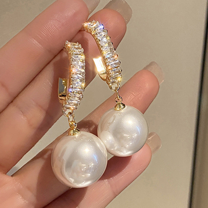 Luxueuze Oorbellen met Parels en Zirkonia - Amara