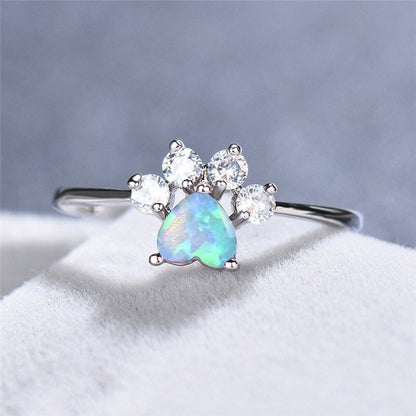Zilveren Opalen en Zirkonia Ring - Celestine