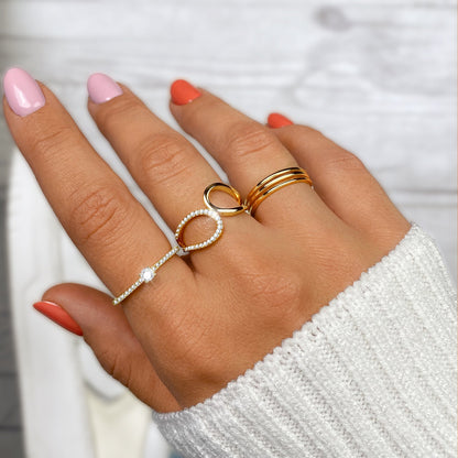 Stijlvolle Ring met Sprankelende Zirkonia - Sienna