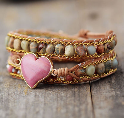 Rhodochrosiet Helende Hart Armband - Roselle