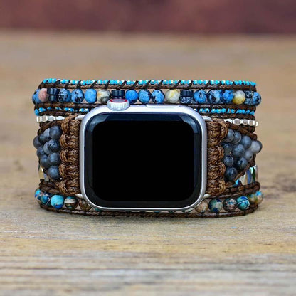 Edelsteen Apple Watch Bandje - Azure