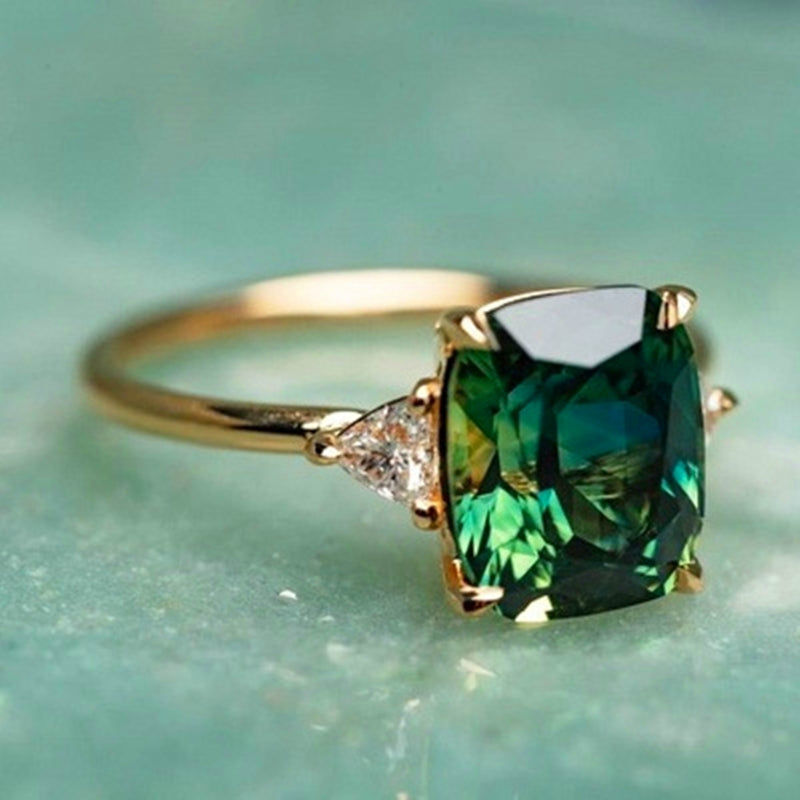 Vierkante Smaragd Ring - Elise