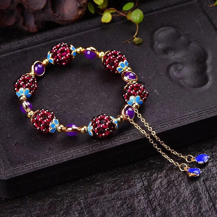 Natuurlijke Granaat Armband - Selina