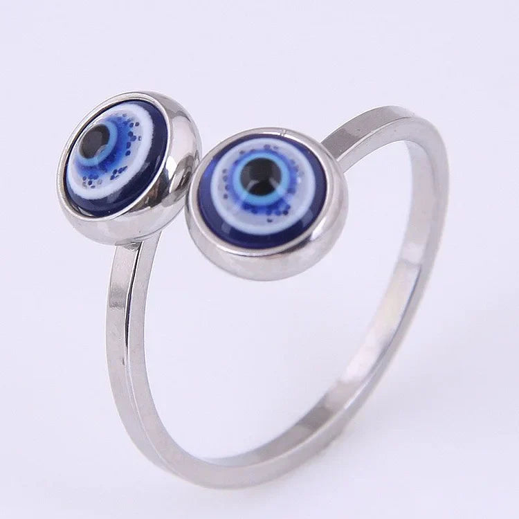 Verstelbare Ring met Boze Oog - Esra