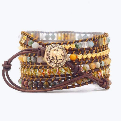 Agaat Maanschijn Wikkelarmband - Lunara