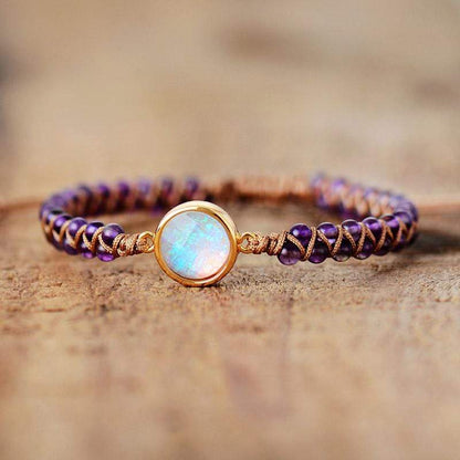 Amethist-Opaal Yoga-Armband - Aurielle