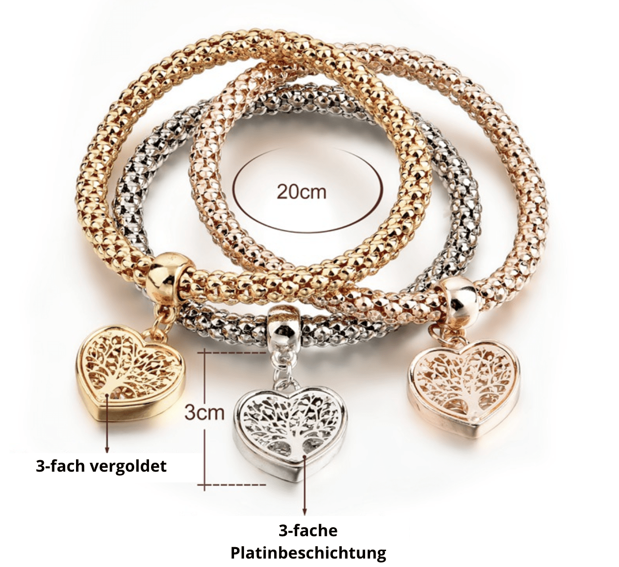 Boom des Levens Armbandenset (3-delig) - Liora