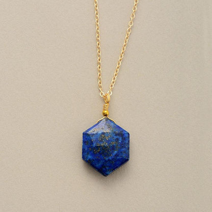 Lapis Lazuli Hexagon Halsketting - Amarielle