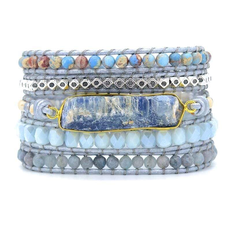Helende Blauwe Topaas Wikkelarmband - Aurina