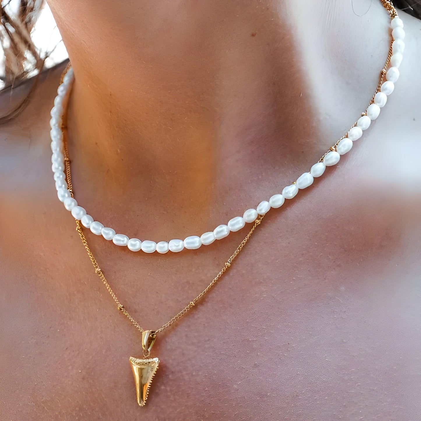 Stijlvolle Hemelse Parelketting - Lunaria