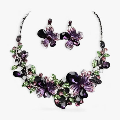 Bruidssieradenset met Emaille Bloemen - Fleur