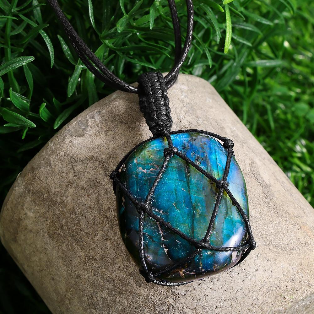 Mystieke Labradoriet Drakenhart Ketting - Aris